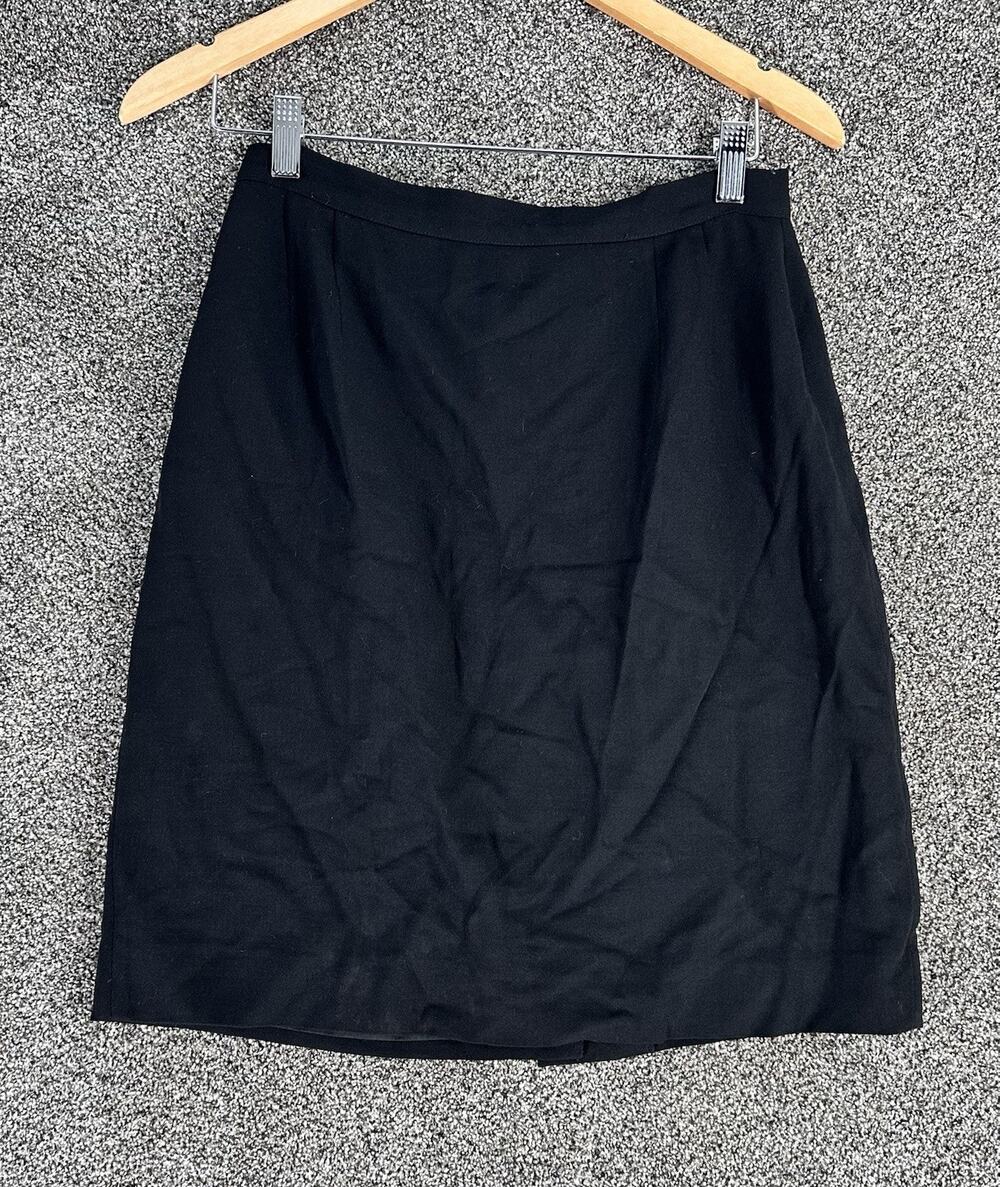 Giorgio Armani Le Collezioni Women’s Size 10 Black Vintage Designer Skirt Italy